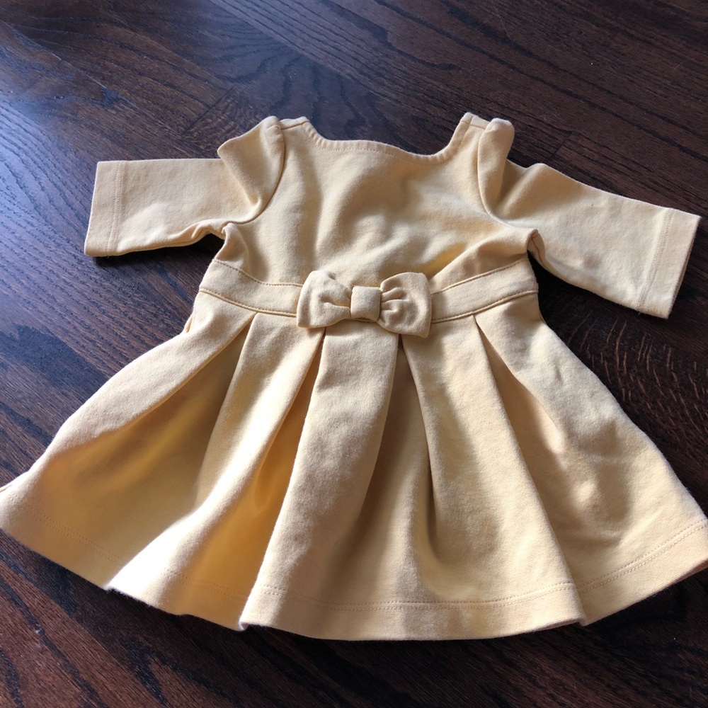 Janie and Jack mustard dress 3-6 months.
